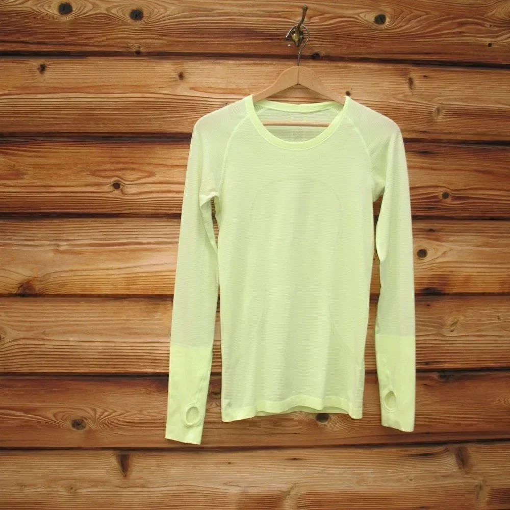Lululemon Swiflty Tech Long Sleeve Top Heathered Clear Mint